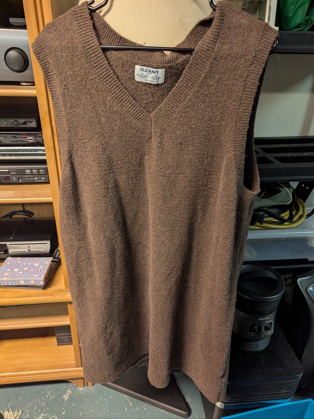 Old Navy Womens Brown V-Neck Sweater Dress